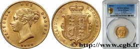 GREAT-BRITAIN - VICTORIA
Type : 1/2 Souverain 
Date : 1844 
Mint name / Town : Londres 
Metal : gold 
Millesimal fineness : 917  ‰
Diameter : 19  mm
O...
