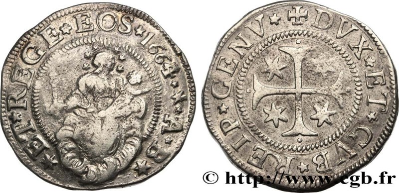 ITALY - LIGURIA - REPUBLIC OF GENOA
Type : Scudo 
Date : 1664 
Mint name / Town ...