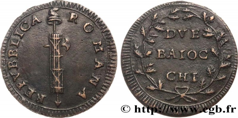 ITALY - FIRST ROMAN REPUBLIC
Type : 2 Baiocchi 
Date : n.d. 
Mint name / Town : ...