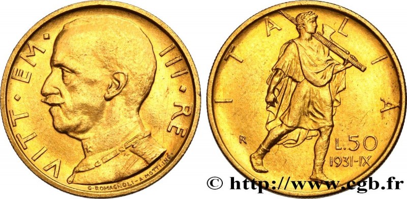 ITALY - KINGDOM OF ITALY - VICTOR-EMMANUEL III
Type : 50 Lire 
Date : année IX d...