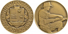SCHWEIZ - Schützentaler, Schützenmedaillen & Schützenvaria
Aargau
Bronzemedaille o. J. (ab 1920). Kantonalschützengesellschaft. Meisterschaft. 57.18...