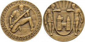 SCHWEIZ - Schützentaler, Schützenmedaillen & Schützenvaria
Aargau
Bronzemedaille 1927. Brugg. 400 Jahre Standschützengesellschaft 1527-1927. 60.98 g...