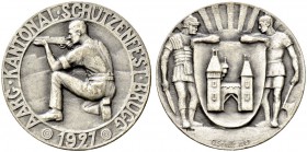 SCHWEIZ - Schützentaler, Schützenmedaillen & Schützenvaria
Aargau
Silbermedaille 1927. Brugg. Kantonalschützenfest. 14.19 g. Richter (Schützenmedail...