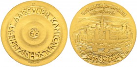 SCHWEIZ - Schützentaler, Schützenmedaillen & Schützenvaria
Aargau
Goldmedaille 1978. Zofingen. Kantonalschützenfest. 26.05 g. Selten / Rare. FDC / U...