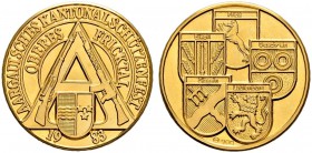 SCHWEIZ - Schützentaler, Schützenmedaillen & Schützenvaria
Aargau
Goldmedaille 1983. Oberes Fricktal. Kantonalschützenfest. 4.88 g. Selten / Rare. F...