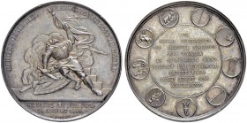 SCHWEIZ - Schützentaler, Schützenmedaillen & Schützenvaria
Basel
Silbermedaille 1844. Basel. Eidgenössisches Freischiessen. 27.90 g. Richter (Schütz...