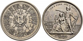 SCHWEIZ - Schützentaler, Schützenmedaillen & Schützenvaria
Basel
Silbermedaille 1879. Basel. Tir Fédéral. 38.53 g. Richter (Schützenmedaillen) 99a. ...