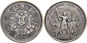 SCHWEIZ - Schützentaler, Schützenmedaillen & Schützenvaria
Basel
Silbermedaille 1879. Basel. Tir Fédéral. 39.23 g. Richter (Schützenmedaillen) 104a....