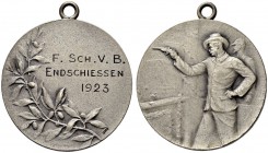 SCHWEIZ - Schützentaler, Schützenmedaillen & Schützenvaria
Basel
Silbermedaille 1923. Basel. F.SCH.V.B (Feuerschützenverein). Endschiessen. 11.75 g....