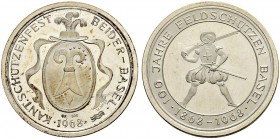 SCHWEIZ - Schützentaler, Schützenmedaillen & Schützenvaria
Basel
Silbermedaille 1968. Kantonalschützenfest beider Basel. 100 Jahre Feldschützen Base...