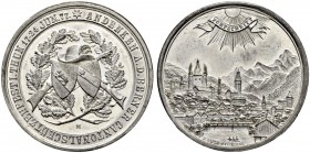 SCHWEIZ - Schützentaler, Schützenmedaillen & Schützenvaria
Bern
Blei-/Zinnmedaille 1877. Thun. Cantonalschützenfest. 15.68 g. Richter (Schützenmedai...