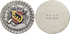 SCHWEIZ - Schützentaler, Schützenmedaillen & Schützenvaria
Bern
Versilberte Bronzemedaille 1953. Mittelländischer Kleinkaliberschützenverband M.K.S.V....