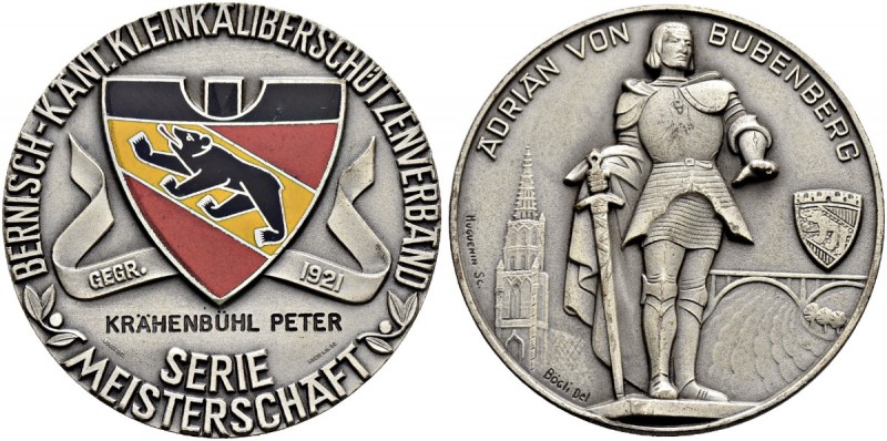 SCHWEIZ - Schützentaler, Schützenmedaillen & Schützenvaria
Bern
Versilberte Br...