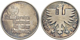 SCHWEIZ - Schützentaler, Schützenmedaillen & Schützenvaria
Bern
Silbermedaille 1971. Frutigen. Kantonales Kleinkaliber-Schützenfest. 14.77 g. Fast F...
