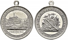 SCHWEIZ - Schützentaler, Schützenmedaillen & Schützenvaria
Freiburg / Fribourg
Blei-/Zinnmedaille 1881. Fribourg. Eidgenössisches Schützenfest. 8.26...
