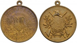 SCHWEIZ - Schützentaler, Schützenmedaillen & Schützenvaria
Genf / Genève
Bronzemedaille 1887. Genève. Tir fédéral. 18.71 g. Richter (Schützenmedaill...