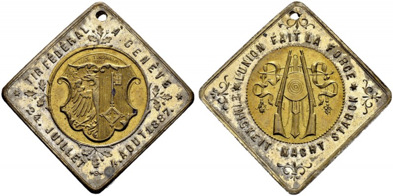 SCHWEIZ - Schützentaler, Schützenmedaillen & Schützenvaria
Genf / Genève
Bronz...