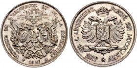 SCHWEIZ - Schützentaler, Schützenmedaillen & Schützenvaria
Genf / Genève
Silbermedaille 1897. Genève. Exercices de l'Arquebuse et de la Navigation. ...