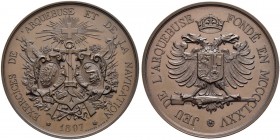 SCHWEIZ - Schützentaler, Schützenmedaillen & Schützenvaria
Genf / Genève
Kupfermedaille 1897. Genève. Exercices de l'Arquebuse et de la Navigation. ...