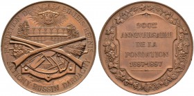 SCHWEIZ - Schützentaler, Schützenmedaillen & Schützenvaria
Genf / Genève
Kupfermedaille 1897. Satigny-Russin-Dardagny. Fondation des carabiniers rÈu...