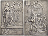 SCHWEIZ - Schützentaler, Schützenmedaillen & Schützenvaria
Genf / Genève
Silbermedaille 1902. Genève. Tir cantonal. 59.83 g. Richter (Schützenmedail...