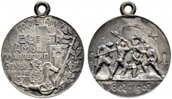 SCHWEIZ - Schützentaler, Schützenmedaillen & Schützenvaria
Genf / Genève
Silbermedaille 1902. Genève. Ecole de tir des Amis du Mannequin. 4.50 g. Ri...