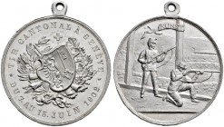 SCHWEIZ - Schützentaler, Schützenmedaillen & Schützenvaria
Genf / Genève
Aluminiummedaille 1902. Genève. Tir cantonale. 6.67 g. Richter (Schützenmed...