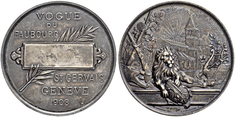 SCHWEIZ - Schützentaler, Schützenmedaillen & Schützenvaria
Genf / Genève
Silbe...