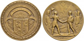 SCHWEIZ - Schützentaler, Schützenmedaillen & Schützenvaria
Genf / Genève
Bronzemedaille 1914. Genève. Tir cantonal du centenaire. 37.48 g. Richter (...