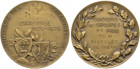 SCHWEIZ - Schützentaler, Schützenmedaillen & Schützenvaria
Genf / Genève
Bronzemedaille 1929. Carouge. Centenaire des Carabiniers 1829-1929. Concour...