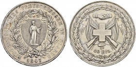 SCHWEIZ - Schützentaler, Schützenmedaillen & Schützenvaria
Glarus
40 Batzen 1847. Glarus. Eidgenössisches Freyschiessen. 29.47 g. Richter (Schützenm...
