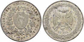 SCHWEIZ - Schützentaler, Schützenmedaillen & Schützenvaria
Glarus
40 Batzen 1847. Glarus. Eidgenössisches Freyschiessen. 29.49 g. Richter (Schützenm...