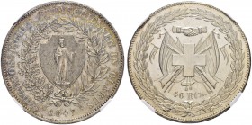 SCHWEIZ - Schützentaler, Schützenmedaillen & Schützenvaria
Glarus
40 Batzen 1847. Glarus. Eidgenössisches Freyschiessen. Richter (Schützenmedaillen)...