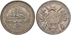 SCHWEIZ - Schützentaler, Schützenmedaillen & Schützenvaria
Glarus
Silbermedaille 1892. Glarus. Eidgenössisches Schützenfest. 14.88 g. Richter (Schüt...