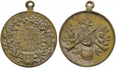 SCHWEIZ - Schützentaler, Schützenmedaillen & Schützenvaria
Glarus
Versilberte Messingmedaille 1892. Glarus. Eidgenössisches Schützenfest. 14.26 g. R...