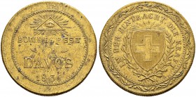 SCHWEIZ - Schützentaler, Schützenmedaillen & Schützenvaria
Graubünden
Bronzemedaille 1836. Davos. Bundesfest. 29.66 g. Richter (Schützenmedaillen) 8...