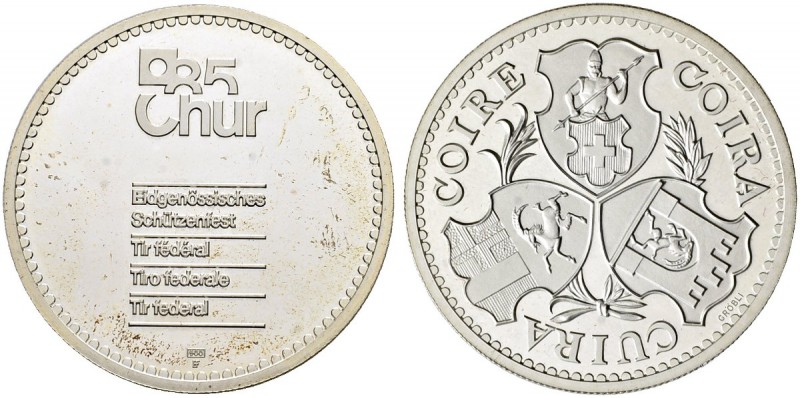 SCHWEIZ - Schützentaler, Schützenmedaillen & Schützenvaria
Graubünden
Silberme...
