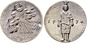 SCHWEIZ - Schützentaler, Schützenmedaillen & Schützenvaria
Luzern
Silbermedaille 1970. Luzern. Kantonalschützenfest. 19.69 g. FDC / Uncirculated....