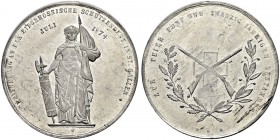 SCHWEIZ - Schützentaler, Schützenmedaillen & Schützenvaria
St. Gallen
Blei-/Zinnmedaille 1874. St. Gallen. Eidgenössisches Schützenfest. 12.90 g. Ri...