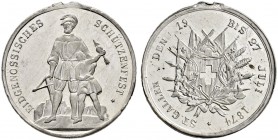 SCHWEIZ - Schützentaler, Schützenmedaillen & Schützenvaria
St. Gallen
Blei-/Zinnmedaille 1874. St. Gallen. Eidgenössisches Schützenfest. 5.77 g. Ric...