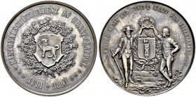 SCHWEIZ - Schützentaler, Schützenmedaillen & Schützenvaria
St. Gallen
Silbermedaille 1891. Ebnat-Kappel. Kantonalschützenfest. 38.88 g. Richter (Sch...