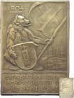 SCHWEIZ - Schützentaler, Schützenmedaillen & Schützenvaria
St. Gallen
Schützenabzeichen 1904. St. Gallen. Eidgenössisches Schützenfest. Grosse recht...