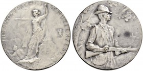 SCHWEIZ - Schützentaler, Schützenmedaillen & Schützenvaria
St. Gallen
Silbermedaille 1904. St. Gallen. Eidgenössisches Schützenfest. 16.03 g. Richte...