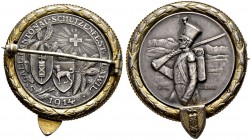 SCHWEIZ - Schützentaler, Schützenmedaillen & Schützenvaria
St. Gallen
Silbermedaille 1914. Flawil. Kantonalschützenfest. Mit vergoldeter Fassung. 20...
