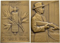SCHWEIZ - Schützentaler, Schützenmedaillen & Schützenvaria
St. Gallen
Bronzemedaille 1925. St. Gallen. Kantonalschützenfest. Match international. 43...