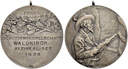 SCHWEIZ - Schützentaler, Schützenmedaillen & Schützenvaria
St. Gallen
Silbermedaille 1926. Waldkirch. Schützengesellschaft. Kleinkaliber. 21.60 g. R...
