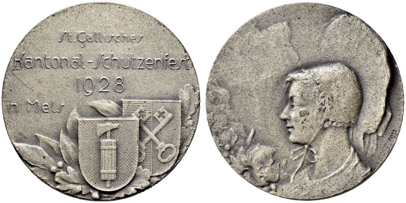 SCHWEIZ - Schützentaler, Schützenmedaillen & Schützenvaria
St. Gallen
Silberme...