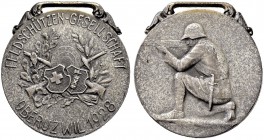 SCHWEIZ - Schützentaler, Schützenmedaillen & Schützenvaria
St. Gallen
Versilberte Bronzemedaille 1928. Oberuzwil. Feldschützen-Gesellschaft. 12.11 g...