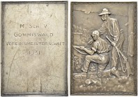 SCHWEIZ - Schützentaler, Schützenmedaillen & Schützenvaria
St. Gallen
Versilberte Bronzemedaille 1931. Gommiswald. M.SCH.V. Vereinsmeisterschaft. 10...