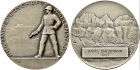 SCHWEIZ - Schützentaler, Schützenmedaillen & Schützenvaria
St. Gallen
Silbermedaille 1947. Wallenstadt. Feldmeisterschaft. 49.98 g. Richter (Schütze...